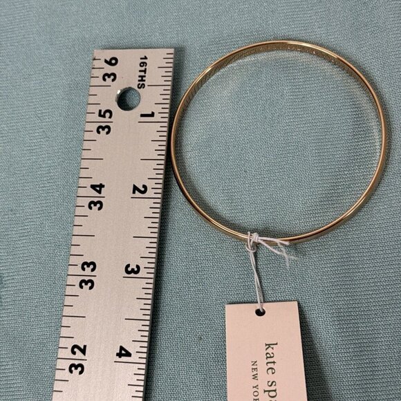 Kate Spade New With Tags Idiom Stop And Smell The Roses Rose Gold Bangle New - Picture 10 of 12